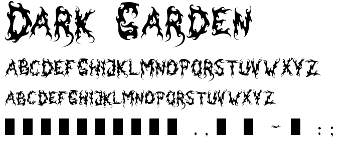 Dark Garden font